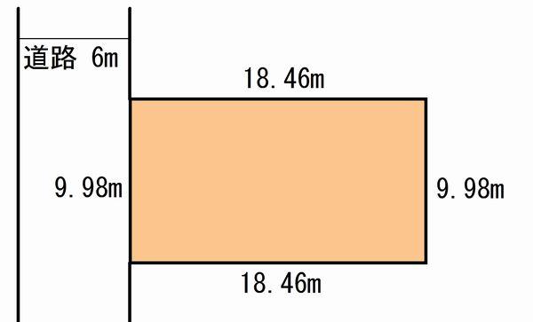 Compartment figure. Land price 11.5 million yen, Land area 184 sq m