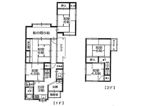 Floor plan. 8.3 million yen, 5K, Land area 128.84 sq m , Building area 89.59 sq m