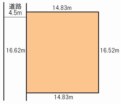 Compartment figure. Land price 16,350,000 yen, Land area 245.81 sq m