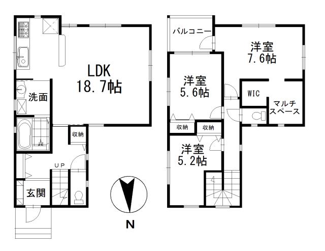 Floor plan. 26,730,000 yen, 3LDK + S (storeroom), Land area 169.4 sq m , Building area 96.06 sq m Rendering