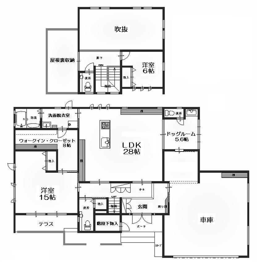 Floor plan. 45 million yen, 2LDK + S (storeroom), Land area 374 sq m , Building area 215.86 sq m