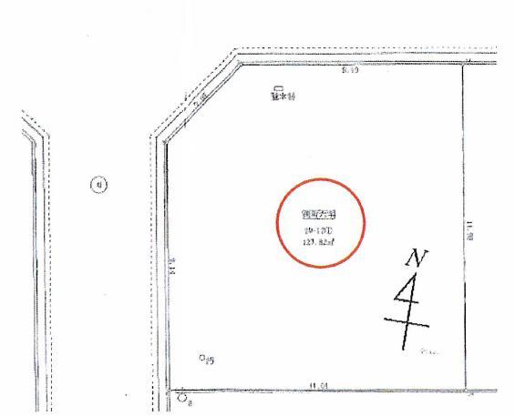 Compartment figure. Land price 8.74 million yen, Land area 127.82 sq m