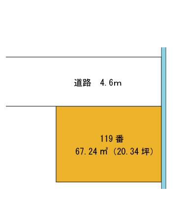 Compartment figure. Land price 4.5 million yen, Land area 67.24 sq m