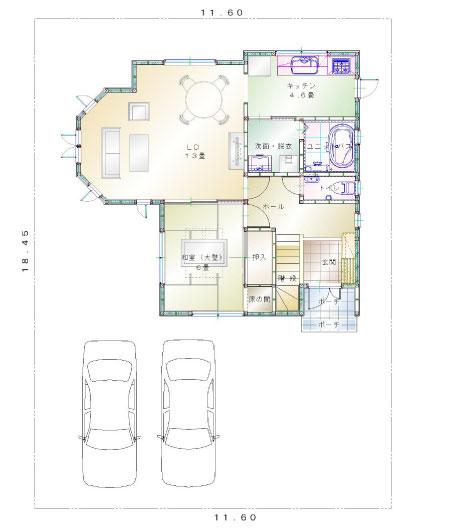 Compartment figure. Land price 12,950,000 yen, Land area 214 sq m