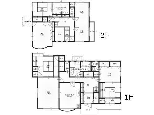 Floor plan. 23.5 million yen, 7LDK, Land area 332.91 sq m , Building area 194.58 sq m
