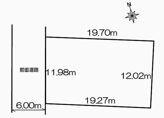 Compartment figure. Land price 19,040,000 yen, Land area 233.23 sq m