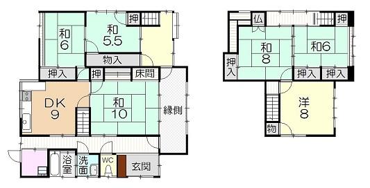 Floor plan. 15.6 million yen, 6DK, Land area 245.81 sq m , Building area 160.12 sq m
