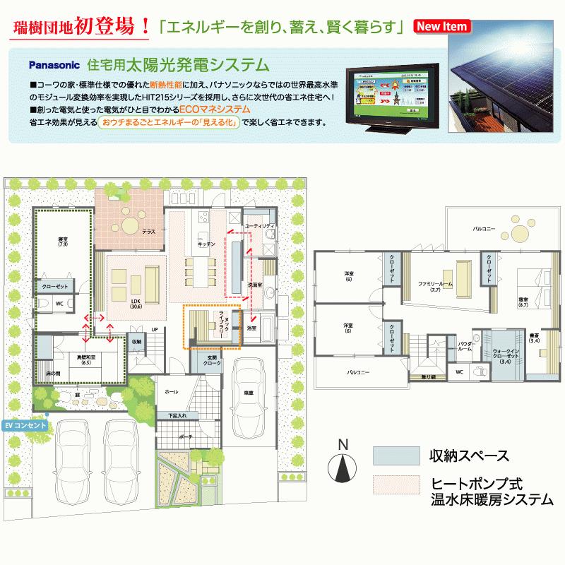Floor plan. 53 million yen, 5LDK + S (storeroom), Land area 281.19 sq m , In like a just the right sense of distance building area 208 sq m next door sense, Two-family houses snuggled live
