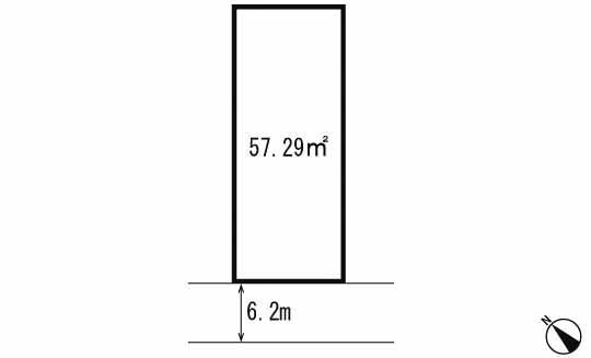 Compartment figure. Land price 4.8 million yen, Land area 57.29 sq m