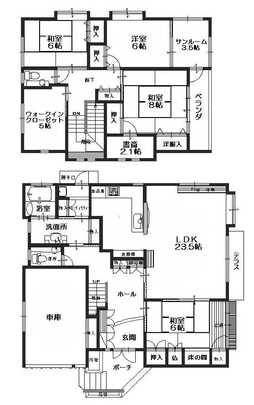 Floor plan. 26,800,000 yen, 4LDK + 2S (storeroom), Land area 245.51 sq m , Building area 180.08 sq m