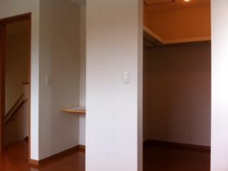 Non-living room. WIC and working shelf in the bedroom