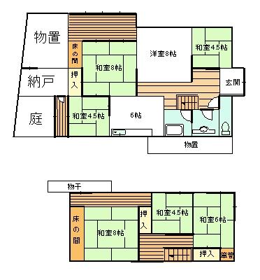 Floor plan. 15.2 million yen, 7DK, Land area 274.37 sq m , Building area 130.57 sq m