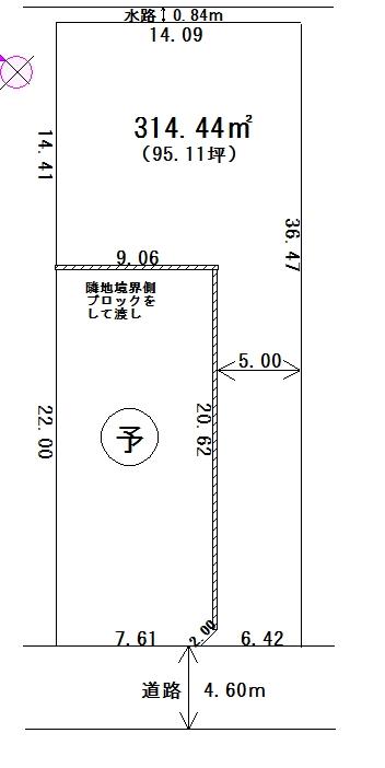Compartment figure. Land price 7.8 million yen, Land area 314.44 sq m