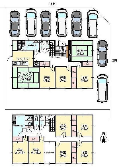 Floor plan. 35 million yen, 10LDK, Land area 299.08 sq m , Building area 221.5 sq m Number of rooms wealth!