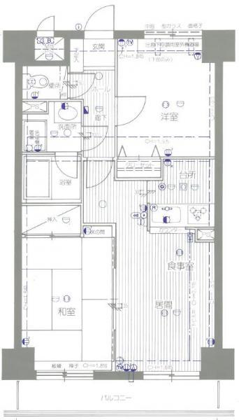 Floor plan. 2LDK, Price 9 million yen, Occupied area 50.97 sq m