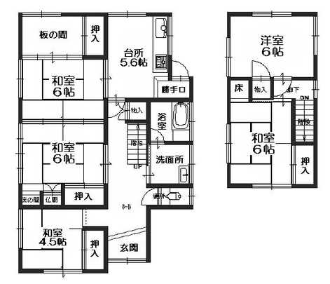 Floor plan. 8.3 million yen, 5DK+S, Land area 231.46 sq m , Building area 96.87 sq m