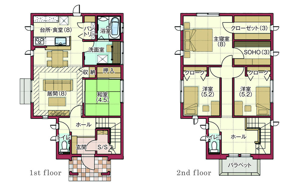 Floor plan. 37,800,000 yen, 4LDK, Land area 157 sq m , Building area 119.26 sq m