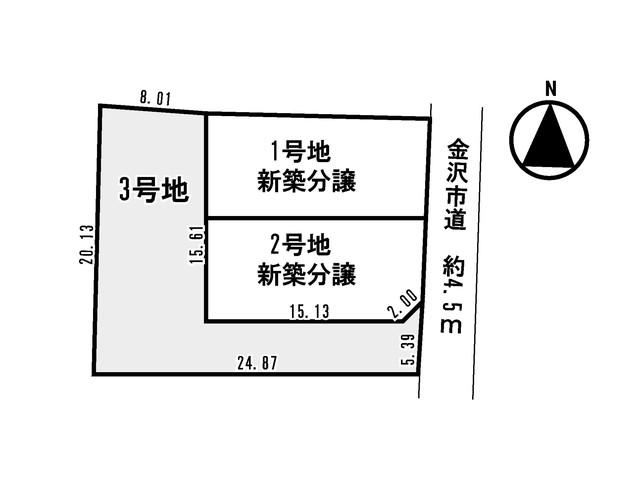 Compartment figure. Land price 12,169,000 yen, Land area 231.18 sq m all three compartments appearance! 