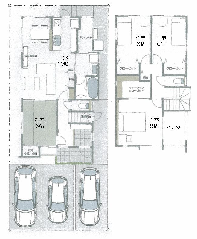 Floor plan. 23,850,000 yen, 4LDK, Land area 132.03 sq m , Building area 116.14 sq m