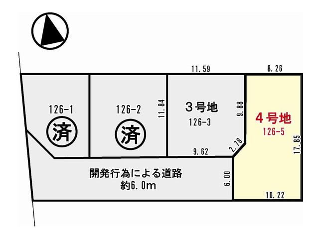 Compartment figure. Land price 11.9 million yen, It is possible construction in the land area 135.41 sq m your favorite manufacturer's. 