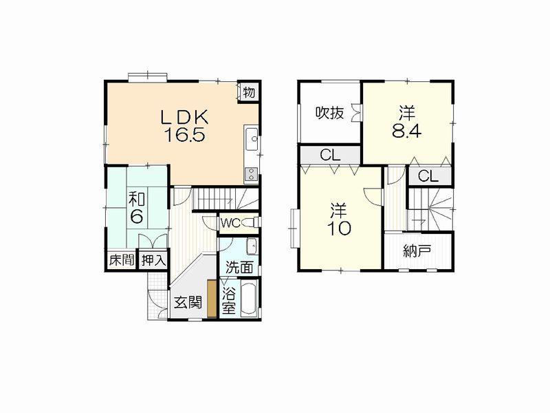 Floor plan. 19,800,000 yen, 3LDK, Land area 148.45 sq m , Building area 107.47 sq m