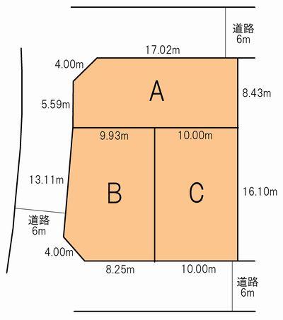 Compartment figure. Land price 11,910,000 yen, Land area 164.11 sq m