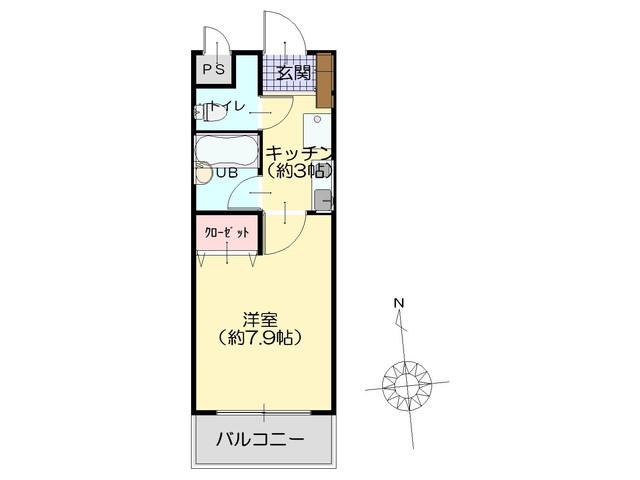 Floor plan. 1K, Price 2.7 million yen, Occupied area 21.19 sq m toilet ・ Bath another easy-to-use Mato.