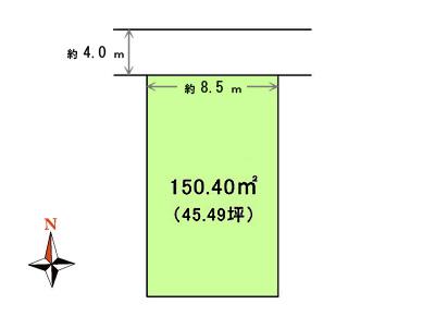 Compartment figure. Land price 11 million yen, Land area 150.4 sq m