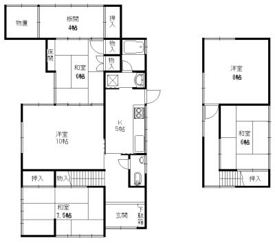 Floor plan. 9.2 million yen, 5K, Land area 167.17 sq m , Building area 82.31 sq m