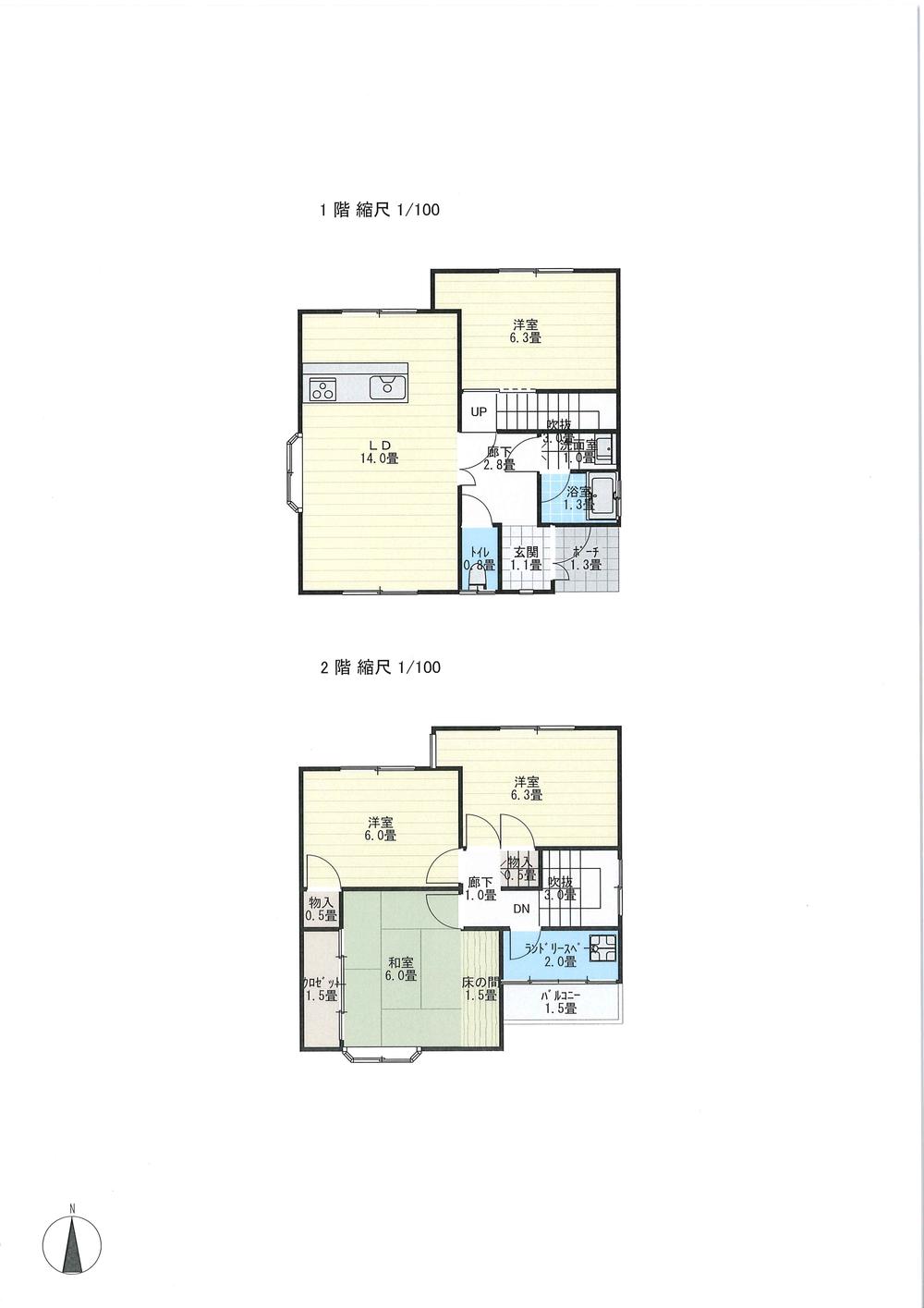 Floor plan. 16.8 million yen, 4LDK, Land area 89.28 sq m , Building area 94.14 sq m
