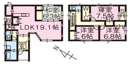 Floor plan. 32 million yen, 4LDK, Land area 135.55 sq m , Building area 119.29 sq m