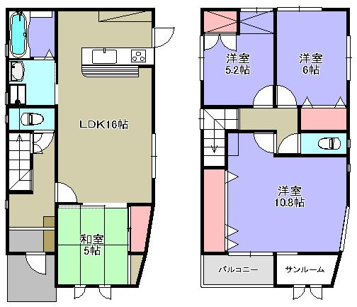Floor plan. 22,300,000 yen, 4LDK, Land area 177.1 sq m , Building area 105.69 sq m floor plan