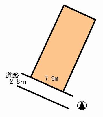 Compartment figure. Land price 8 million yen, Land area 154.44 sq m