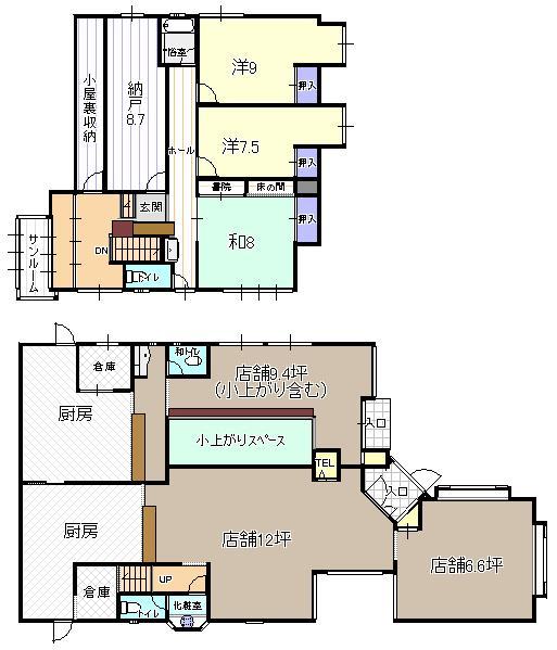 Floor plan. 23.8 million yen, 3K, Land area 357 sq m , Building area 244 sq m