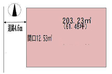 Compartment figure. Land price 3,688,000 yen, Land area 203.23 sq m