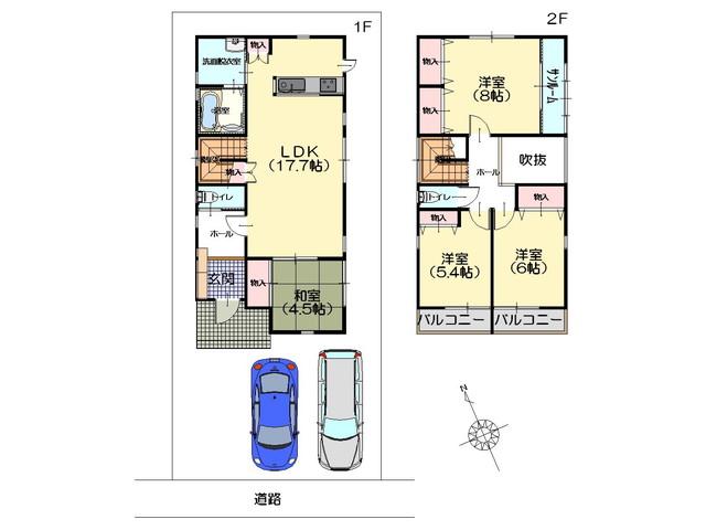 Floor plan. 29.5 million yen, 4LDK, Land area 150 sq m , Convenient solarium with a building area of ​​106.82 sq m Hokuriku of weather