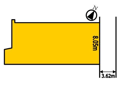 Compartment figure. Land price 9.75 million yen, Land area 143.29 sq m