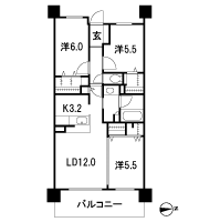 Floor: 3LDK + 2WIC + FC, the occupied area: 72.31 sq m, Price: 26,480,000 yen