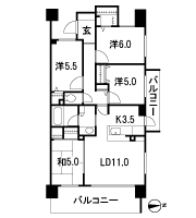 Floor: 4LDK + WIC + FC, the occupied area: 80.54 sq m, Price: 33,480,000 yen