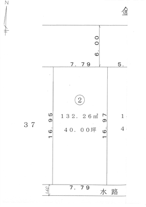 Compartment figure. Land price 9.8 million yen, Land area 132.26 sq m