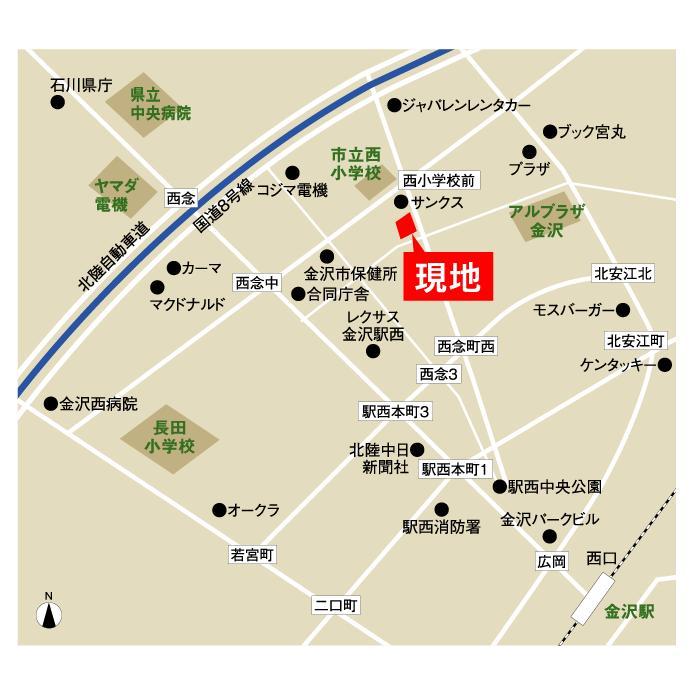 Local guide map. shopping ・ Medical facilities ・ education ・ Living environment traffic is everything