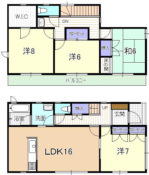 Floor plan. 19,800,000 yen, 4LDK, Land area 125.32 sq m , Building area 110.13 sq m