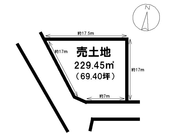 Compartment figure. Land price 9.5 million yen, Land area 229.45 sq m