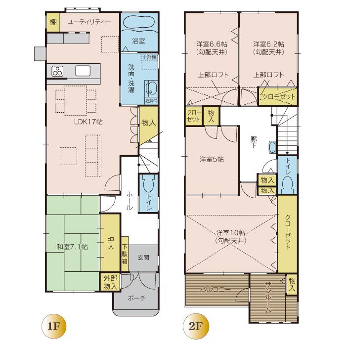 Floor plan. 23,300,000 yen, 5LDK, Land area 123.33 sq m , Building area 135.23 sq m