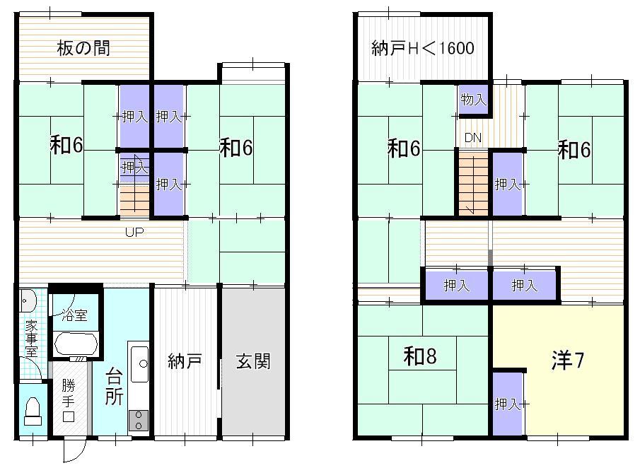 Floor plan. 6.8 million yen, 5K, Land area 112.55 sq m , Building area 102.46 sq m