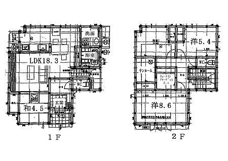 Floor plan. 24,320,000 yen, 4LDK + S (storeroom), Land area 108 sq m , Building area 112.58 sq m