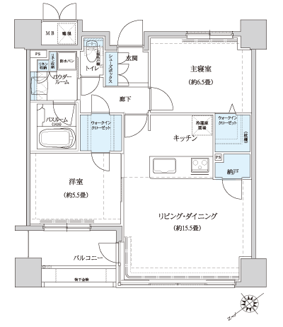 Floor: 2LDK, occupied area: 63.17 sq m, Price: 23.8 million yen ~ 26.2 million yen