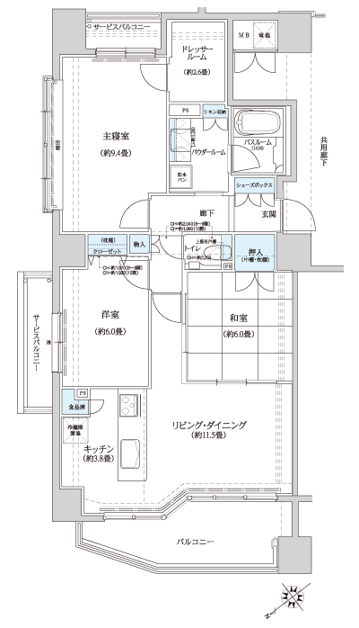 Floor: 3LDK, occupied area: 84.06 sq m, Price: 30.6 million yen