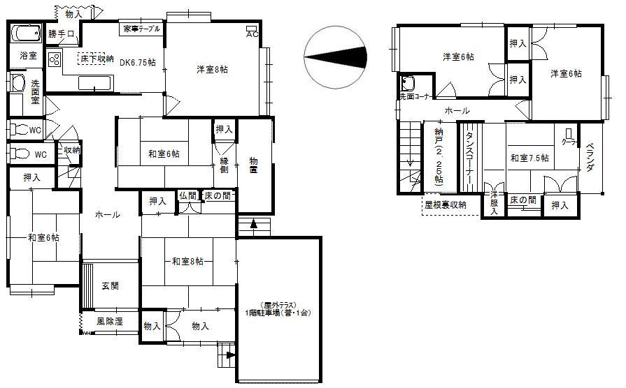 Floor plan. 11.8 million yen, 7DK, Land area 199.57 sq m , Building area 148.82 sq m