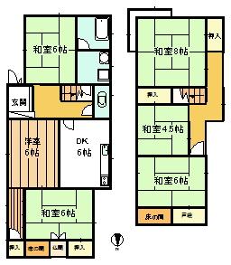 Floor plan. 8.8 million yen, 6DK, Land area 117 sq m , Building area 107.93 sq m
